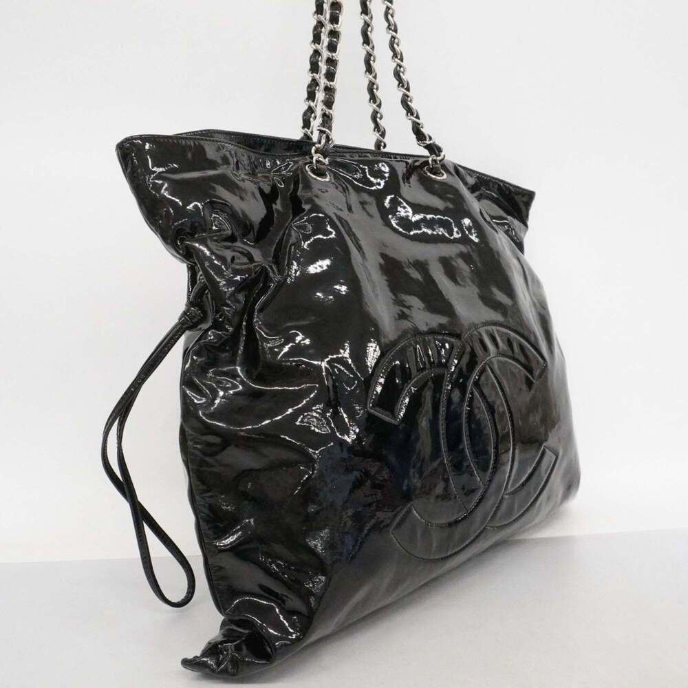 CHANEL Black Leather Tote Bag - Picture 2 of 10